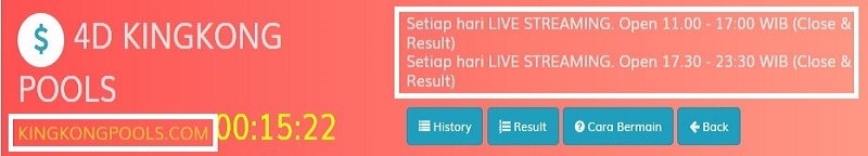 link live streaming 4D Kingkong Pools