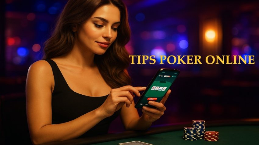 wanita cantik bermain poker online